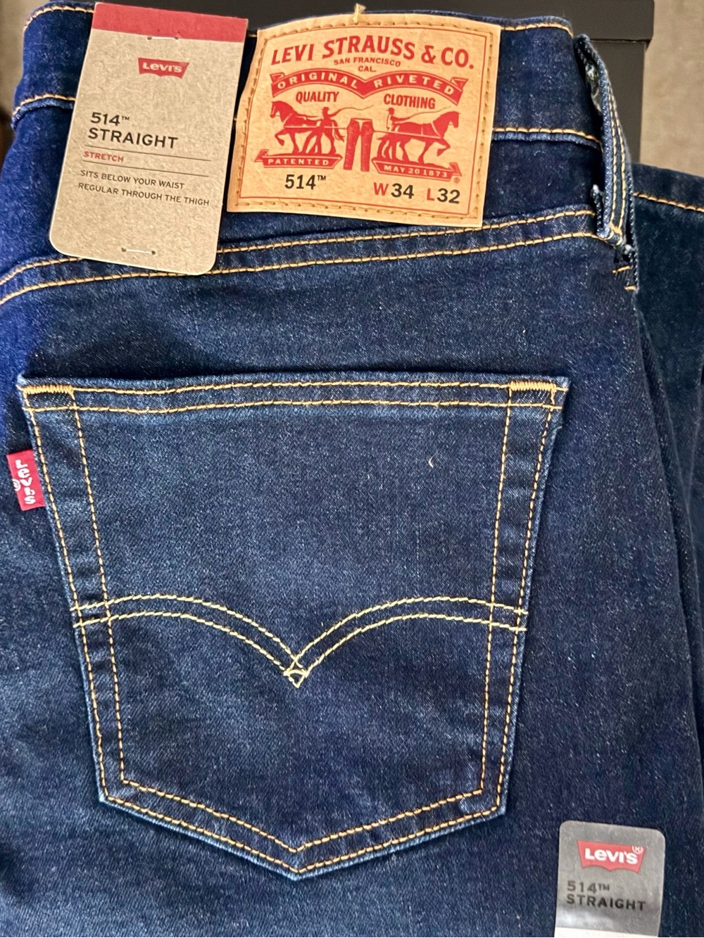 Levi's 514™ Straight Men's Jeans in Dark Blue Denim